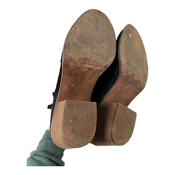 Madewell black suede block heel ankle boots size 10 - Picture 6 of 13